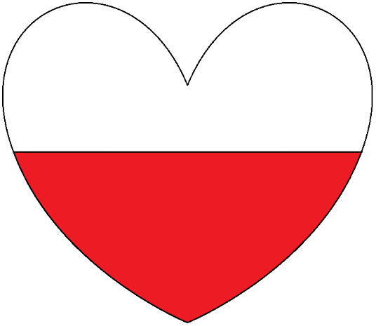 polish flag in heart